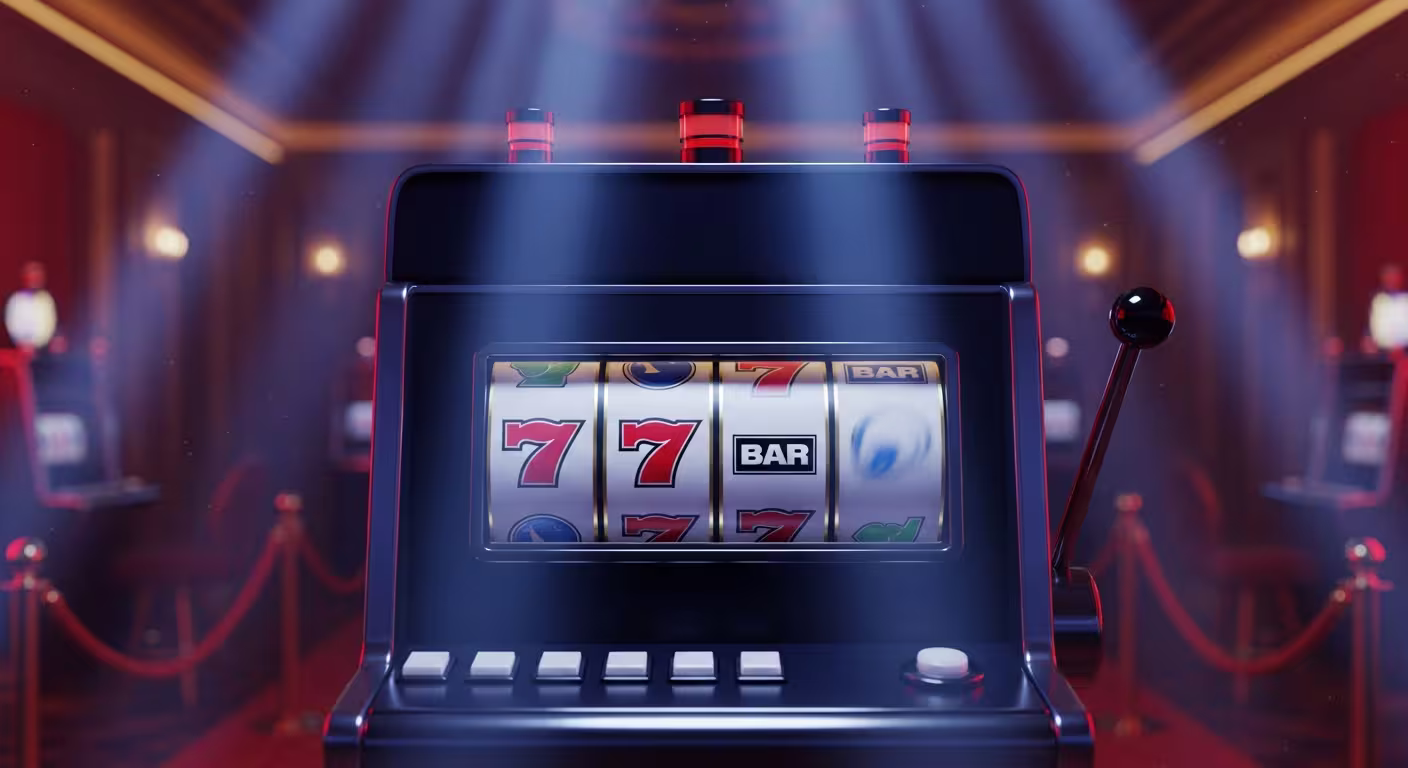 Rouleaux de machine a sous stoppant juste avant le jackpot